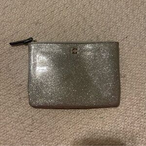 Kate Spade Silver Glitter Pouch